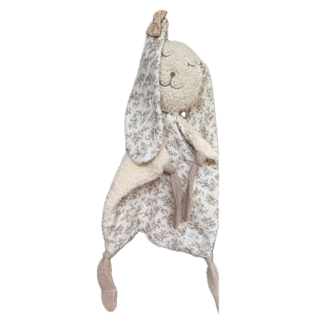 DOUDOU LAPIN (tissu au choix, prénom en option)