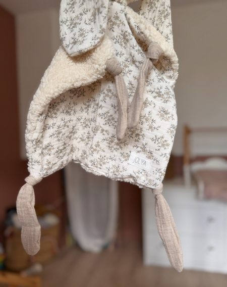DOUDOU LAPIN (tissu au choix, prénom en option)