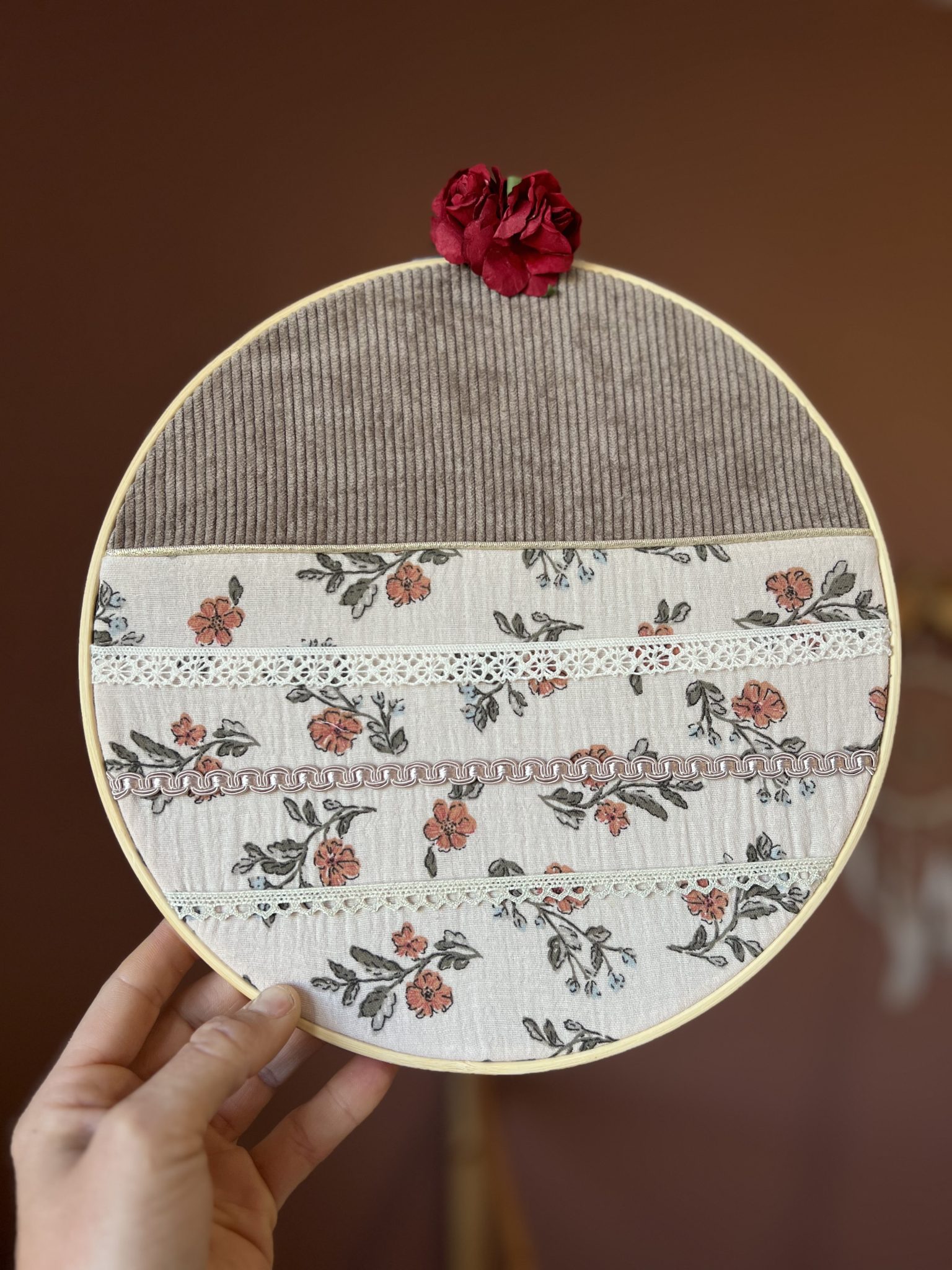 PORTE BARRETTES « Fleur de velours » BRODÉ – Image 4