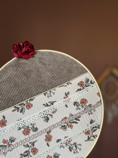 PORTE BARRETTES « Fleur de velours » BRODÉ