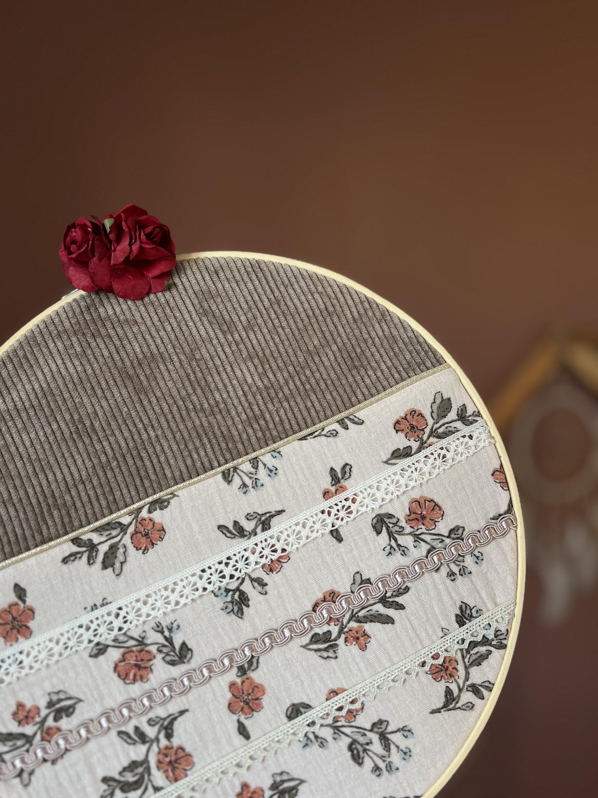PORTE BARRETTES « Fleur de velours » BRODÉ – Image 2