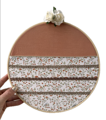 PORTE BARRETTES « Plume d’automne » BRODÉ