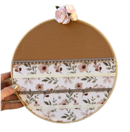 PORTE BARRETTES « Rosée sauvage » BRODÉ