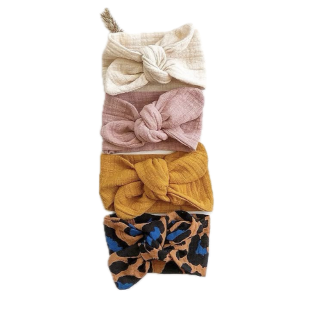 LE BANDEAU TRIPLE GAZE UNIE (tissu au choix)