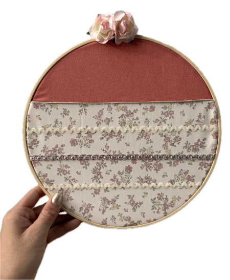 PORTE BARRETTES « Bouquet romantique » BRODÉ