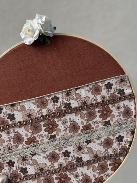 PORTE BARRETTES « Boho cuivré » BRODÉ