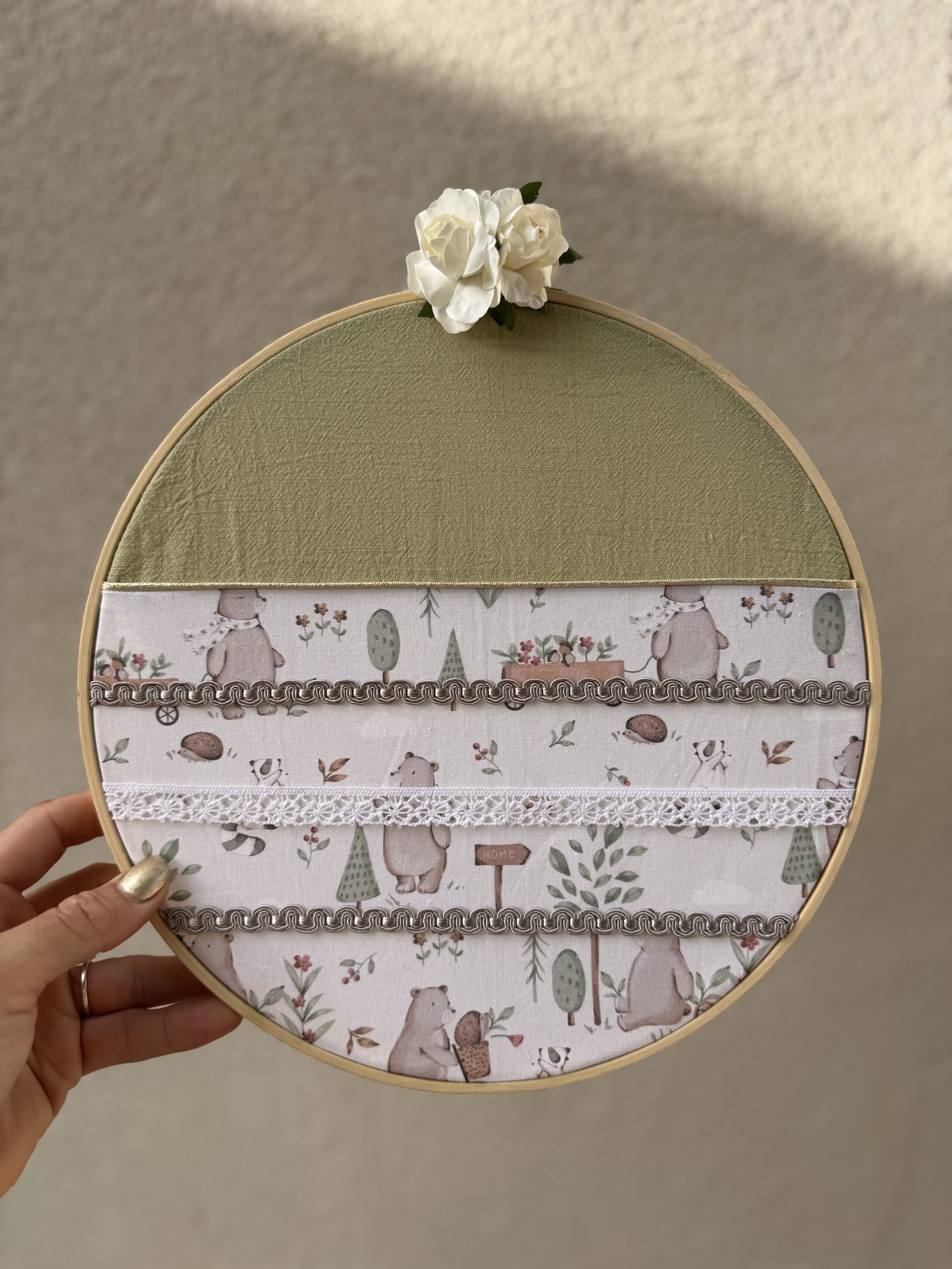 PORTE BARRETTES « Doux jardin » BRODÉ – Image 3