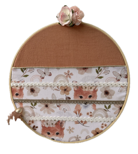 PORTE BARRETTES « Rouxy »BRODÉ
